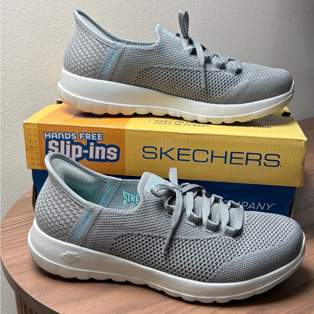 Skechers Go Walk Joy Capri Slip-Ins Gray Women’s 5.5 Hands Free Comfort Shoes